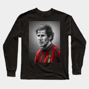 Franco Baresi - AC Milan Serie A Football Artwork Long Sleeve T-Shirt